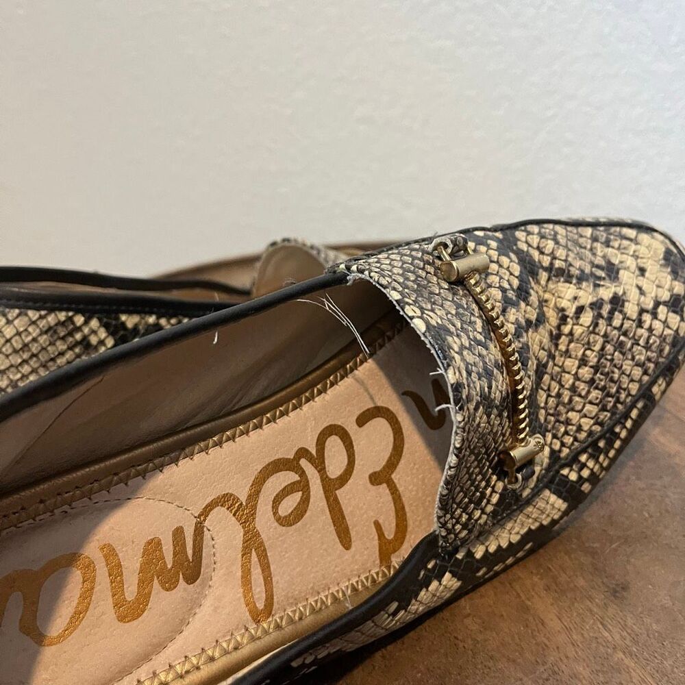 Sam Edelman Black White Loraine Python-Embossed L… - image 8